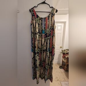 Reyn Spooner Hawaiian Dress Large Surfboard Vacation Tropical Rayon Summer